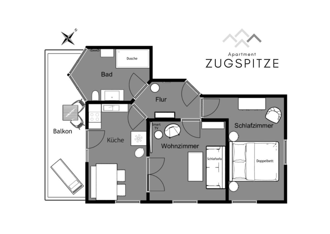 Das Bergquartier - Ferienwohnung Zugspitze Oberau  Exterior photo